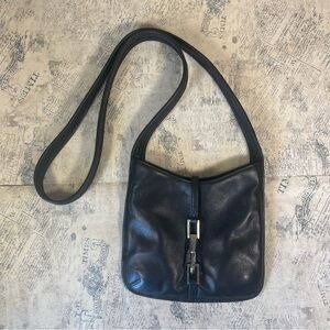 Lauren Ralph Lauren vintage mini cross body black leather bag